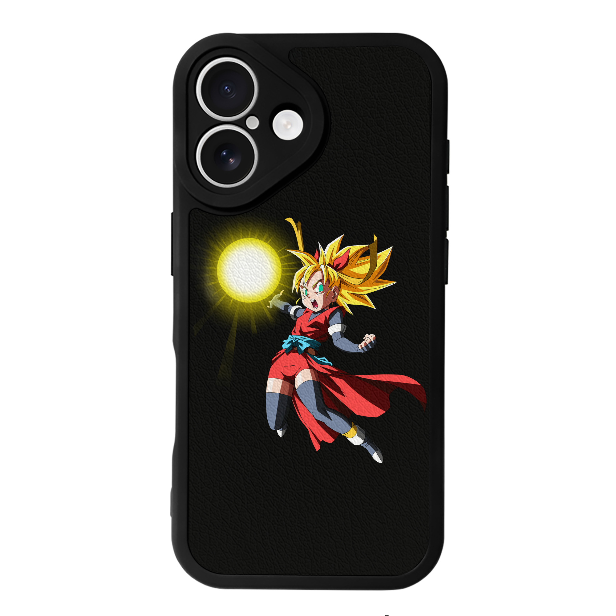（画像用） ドラゴンボール カリフラ DRAGON BALL Caulifla 【iPhone 16シリーズ対応】シリコンスマホケース（レザー調） 材質：シリコン